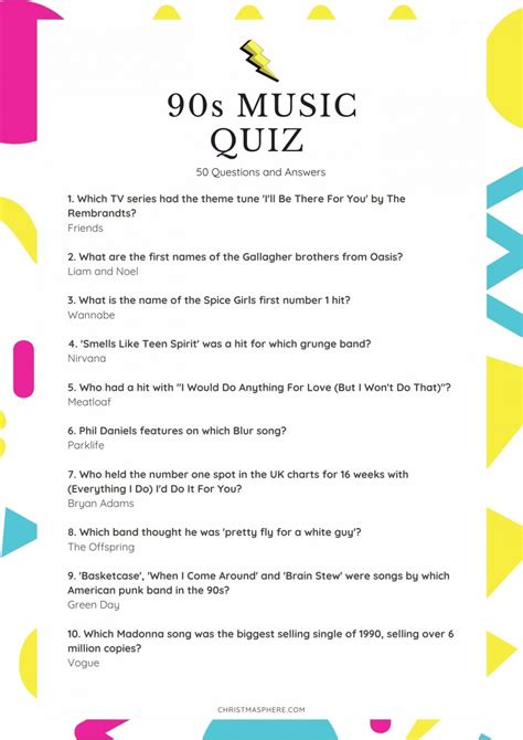 101 Quiz <b>Questions</b> <b>and Answers</b>. . 80s 90s music trivia questions and answers